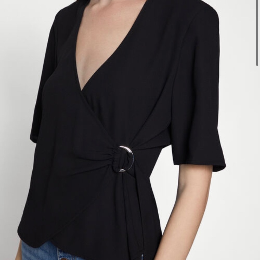 Satin Wrap Top and Belt